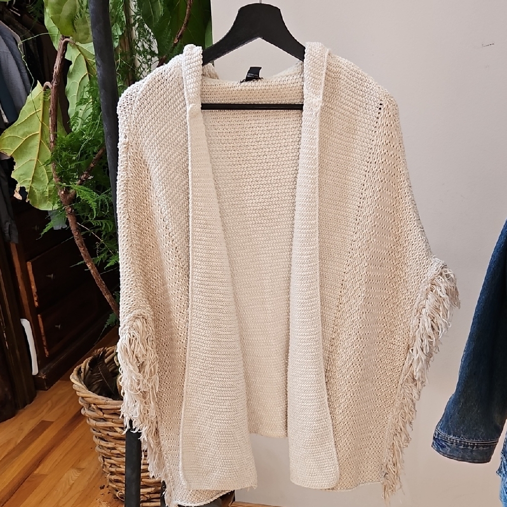 Cream Hooded Women's Sweater